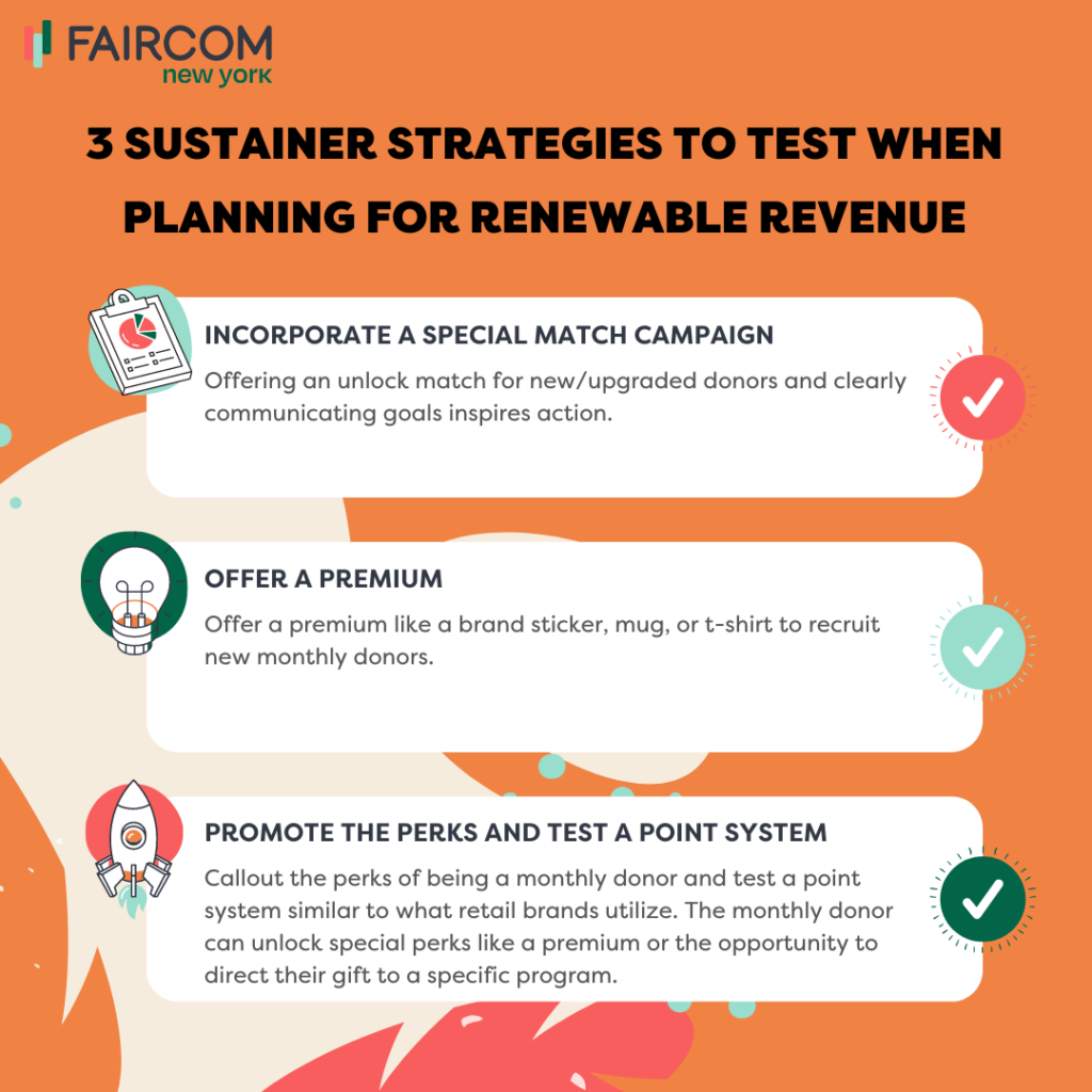 3 SUSTAINER STRATEGIES TO TEST WHEN PLANNING FOR renewable REVENUE