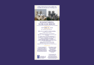 Event Invitation to Raise Funds for the Restoration of Notre-Dame de Paris Cathedral.